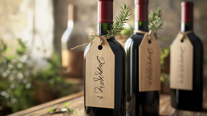 Tag para garrafa de vinho: 5 ideias criativas e práticas